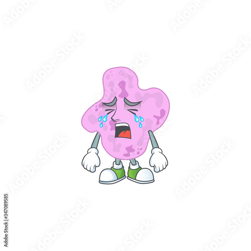 A weeping tetracoccus cartoon character design concept photo