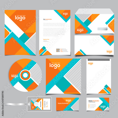 Corporate Mini Brand Identity Design set. Business stationary abstract template.