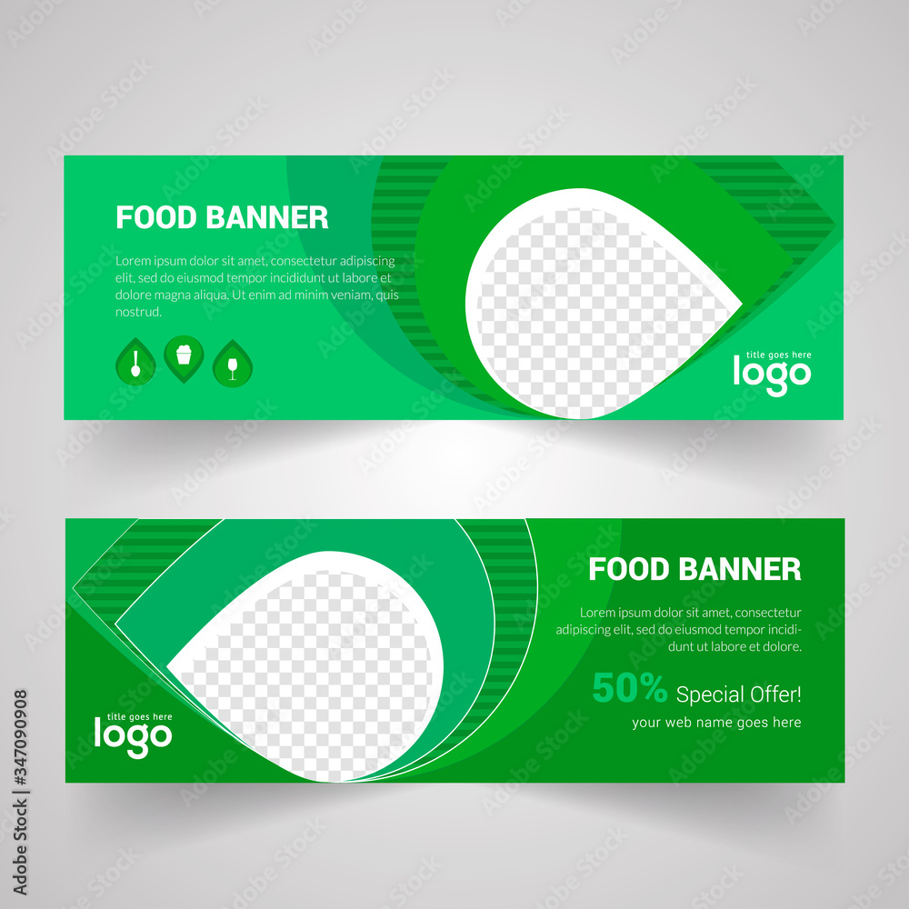 Food & Restuaruant Concept Web Banner Design. Template For Your Restuaruant Promotion. Food & Restuaruant Concept Web Banner Design. Template For Your Restuaruant Promotion.