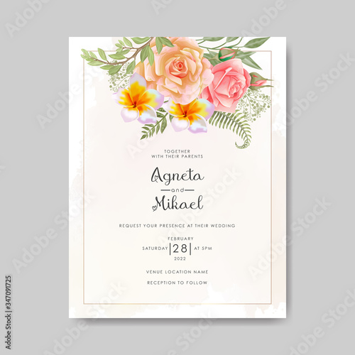 beautiful and elegant wedding invitation template