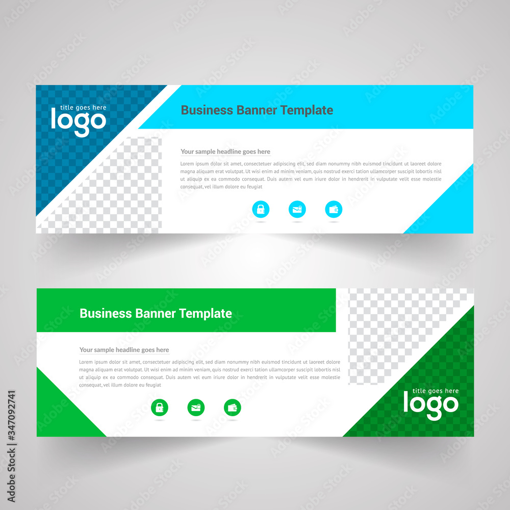 Corporate Horizontal web banners template.