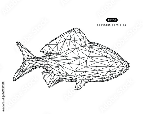 Vector abstract illustration of fish. Eps 10. You can easily change color.