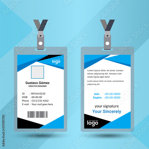 Creative Id Card Design Vector Template. Identity badge Template.