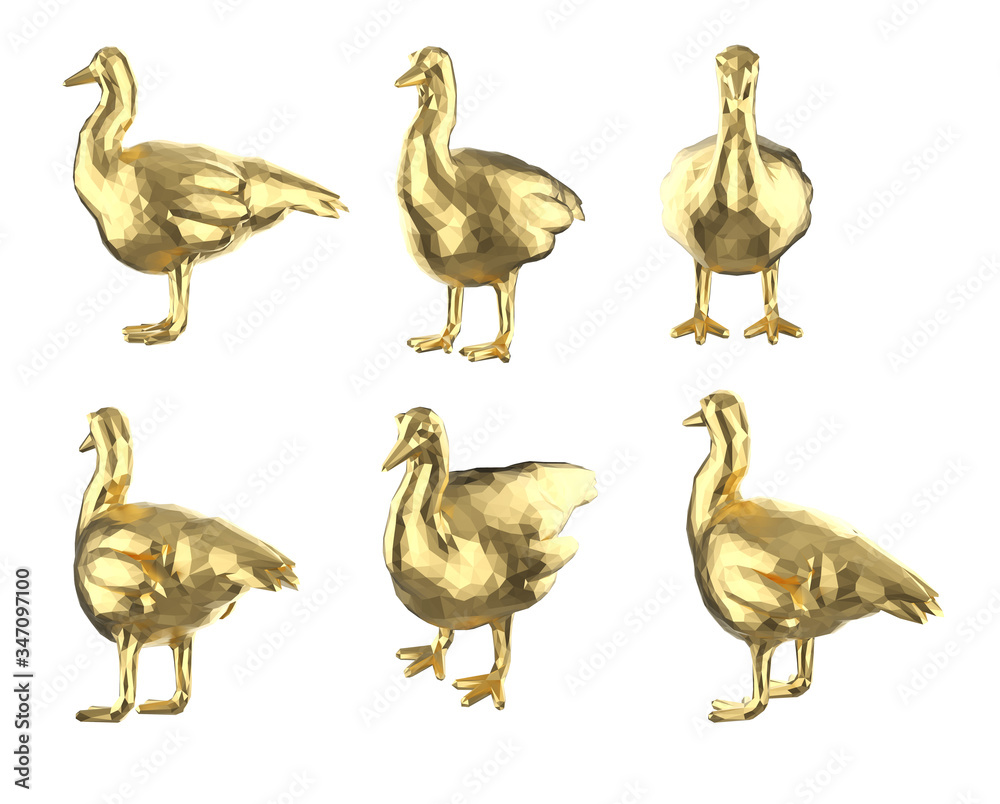 Set of polygonal ducks Set of polygonal ducks