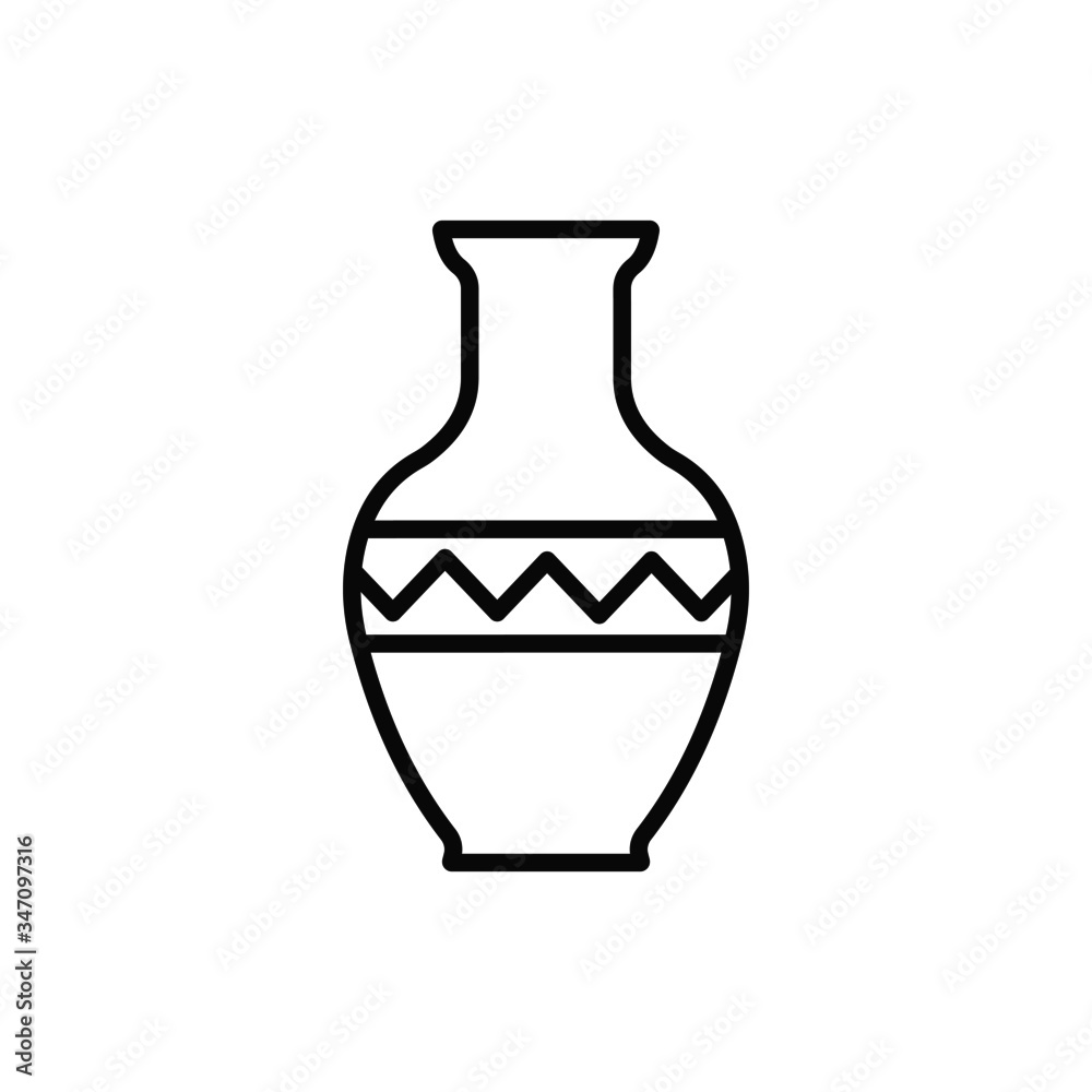 vector illustration of vase icon