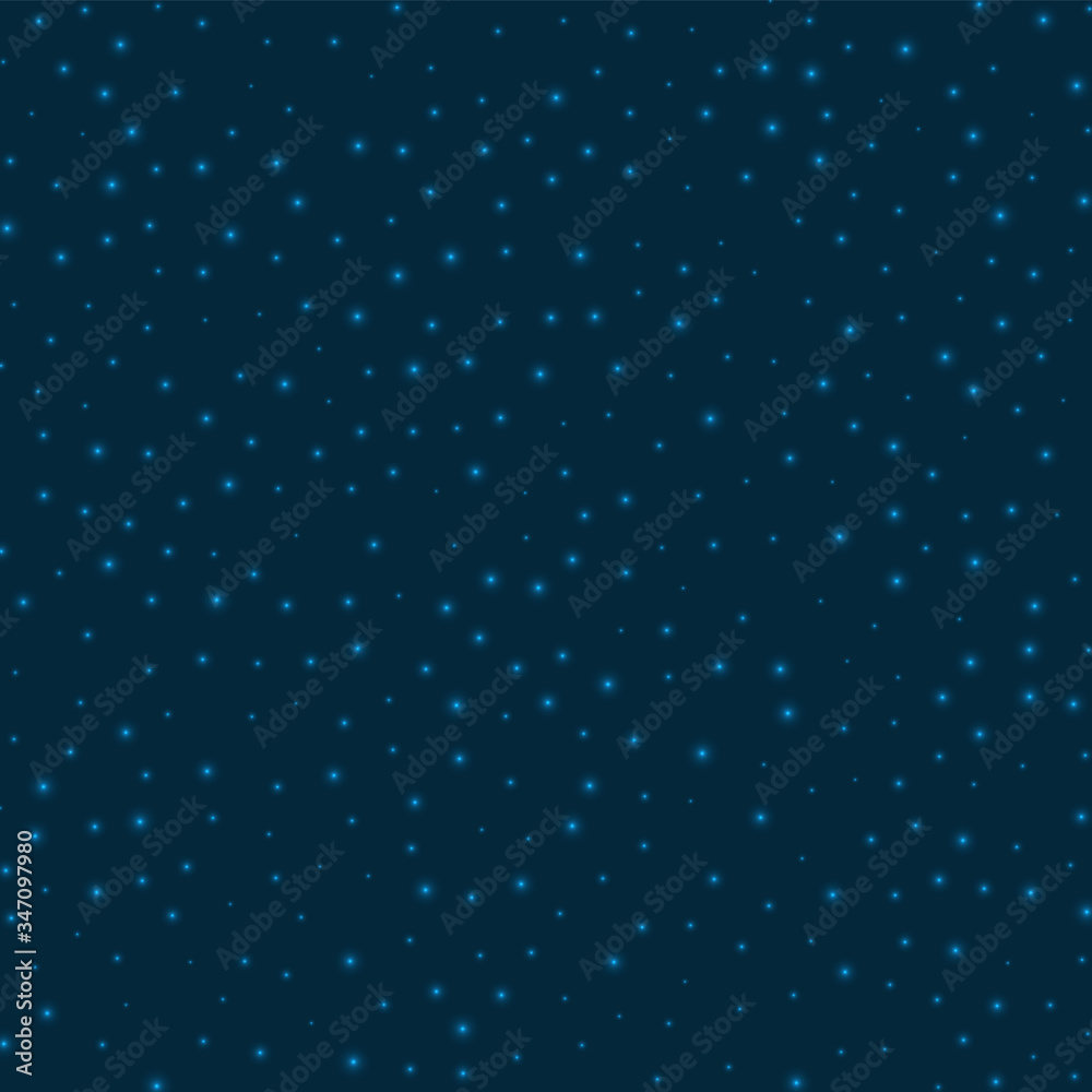 Starry background. Stars evenly scattered on space blue background. Amazing glowing space cover. Cool vector illustration. Starry background. Stars evenly scattered on space blue background. Amazing glowing space cover. Cool vector illustration.