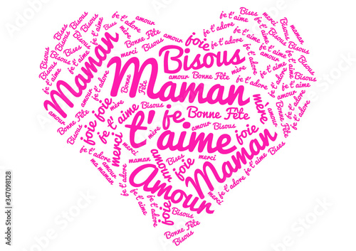 Bonne fête maman ! message cœur pour la fête des mères