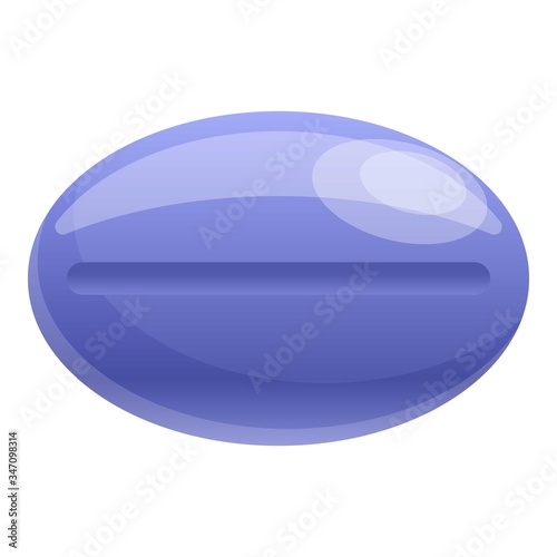 Pharmacy pill icon. Cartoon of pharmacy pill vector icon for web design isolated on white background