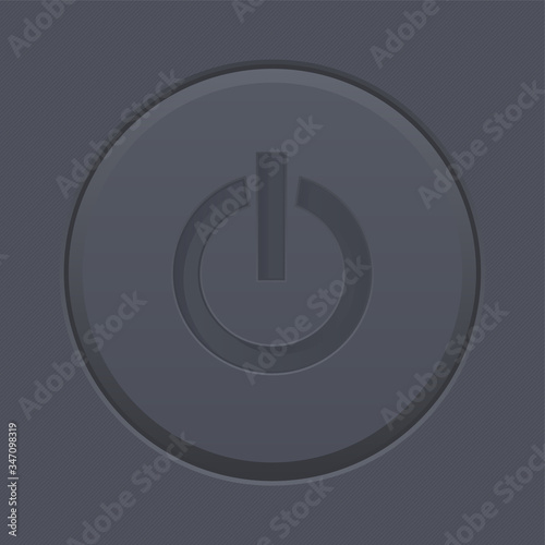 Black Power button. Switch on and off