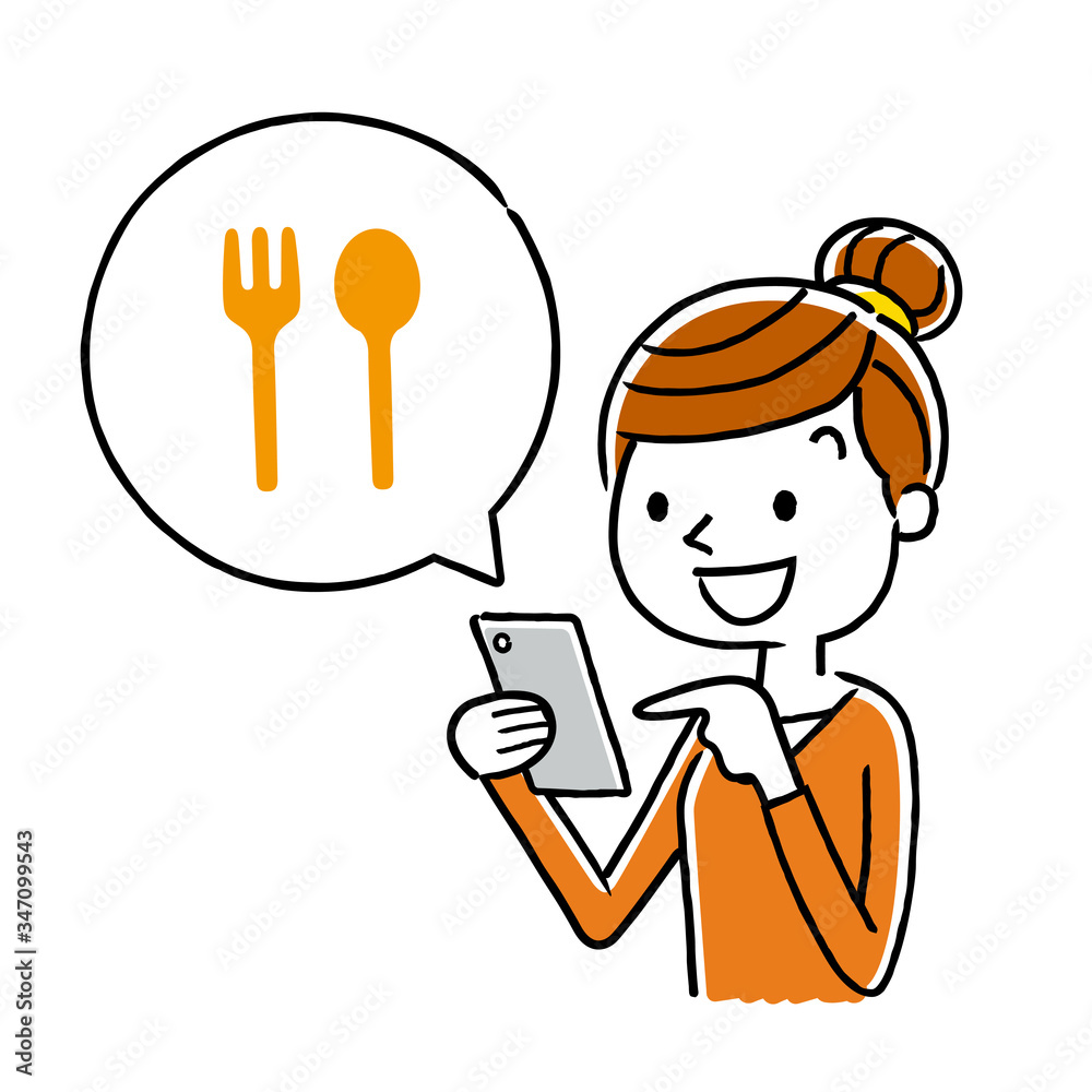 illustration-material-ask-for-food-delivery-using-a-smartphone-app