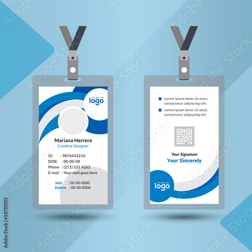 Creative Id Card Design Vector Template. Identity badge Template.