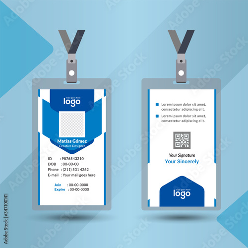 Creative Id Card Design Vector Template. Identity badge Template.