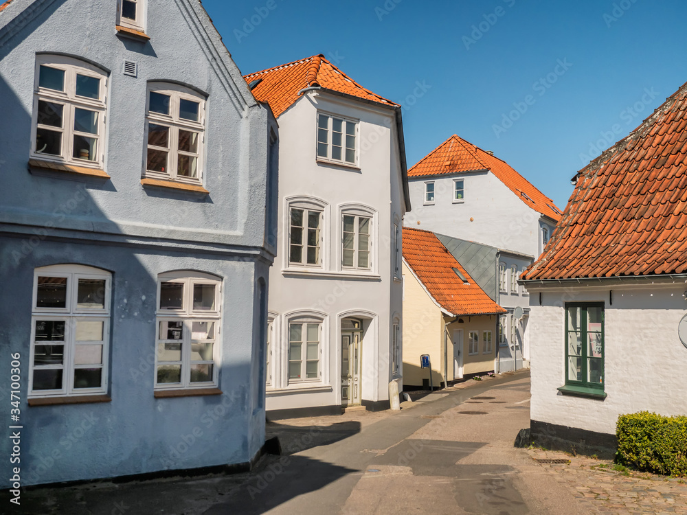 Traditional home in Hoeruphav on the island Als, Denmark