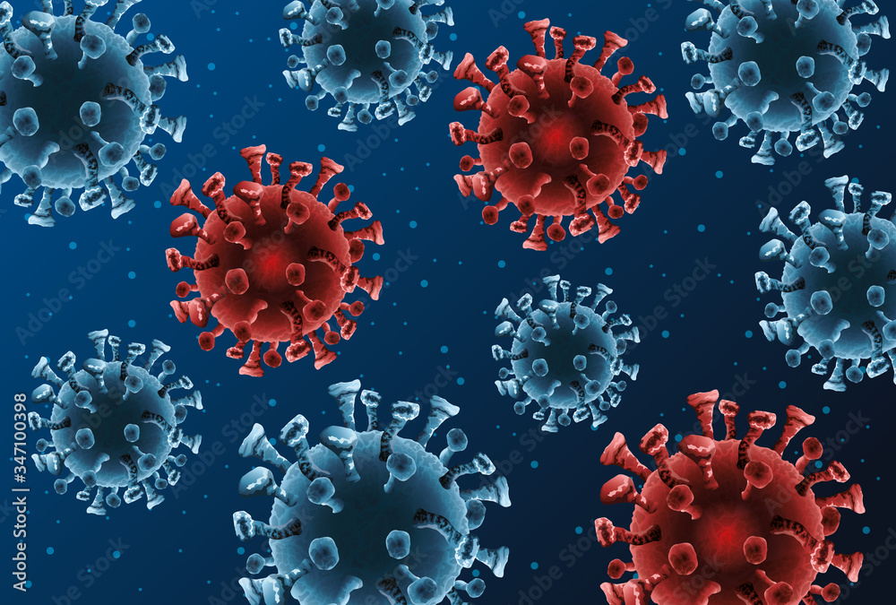 covid19 pandemic particles pattern background
