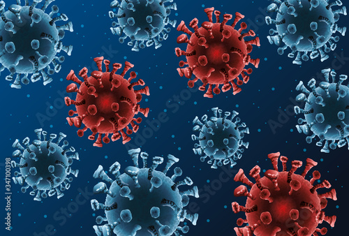 covid19 pandemic particles pattern background