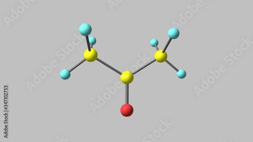 Acetone molecule rotating video full HD
