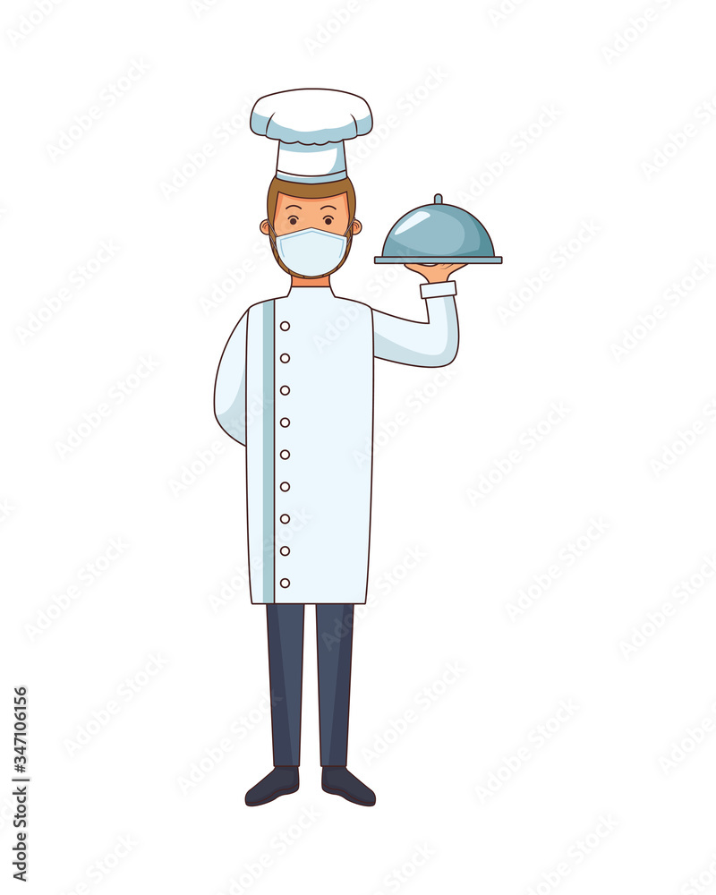 chef worker profession using face mask chef worker profession using face mask