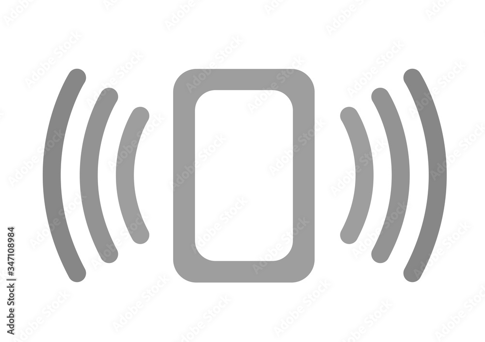 sensor and waves signal icon vector on white background sensor and waves signal icon vector on white background