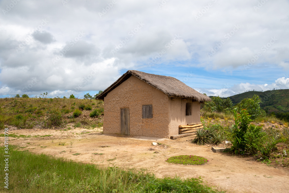 A typical house from the inhabitants of the island of Madagascar A typical house from the inhabitants of the island of Madagascar