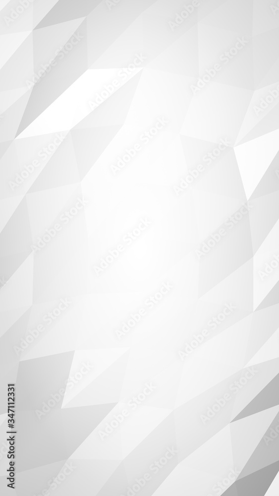 Fototapeta premium White abstract background. Lowpoly backdrop. Crumpled paper. 3D illustration