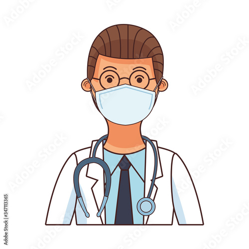 doctor worker profession using face mask