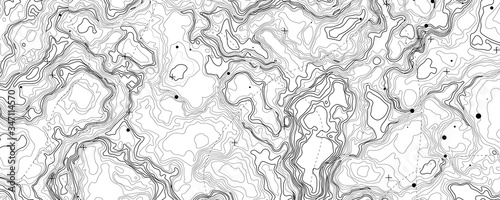 Abstract topographic map. Topo contour map background concept