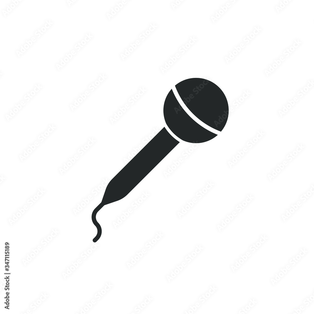 Mic icon with fill color style design Mic icon with fill color style design