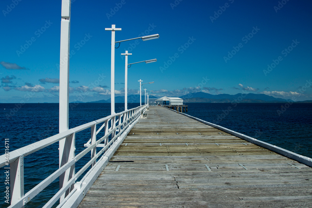 A pier or jetty stretching out into the sea