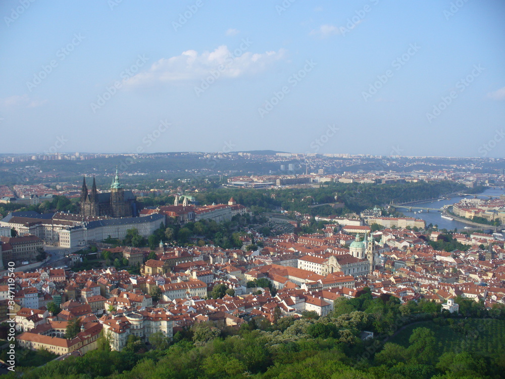 Bird's-eye view of Prague