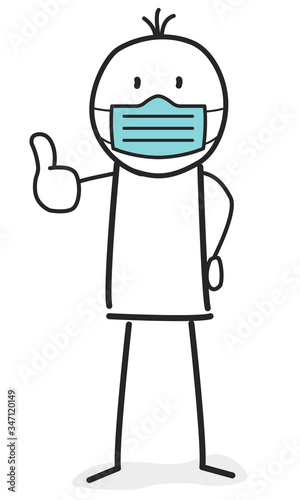 person with a face mask