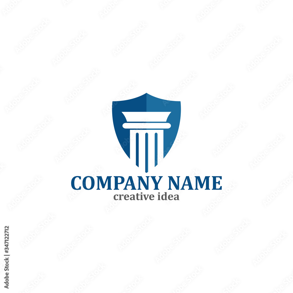 pillar - law logo vector design template