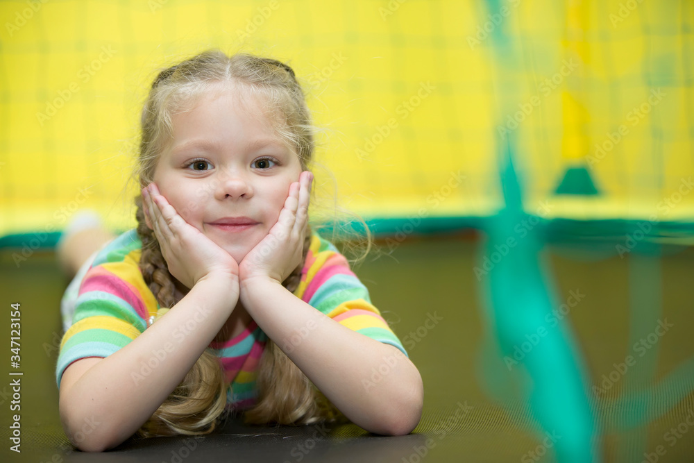 Preschooler smiles.Preschooler in the gym Preschooler smiles.Preschooler in the gym