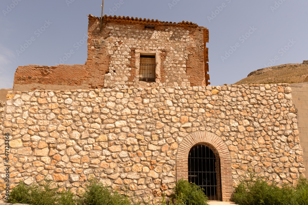 Entrance To A Winery With A Centennial House On Its Top In Hita. July 23, 2019. Hita Guadalajara Castilla La Mancha. Spain. Travel Tourism Holidays