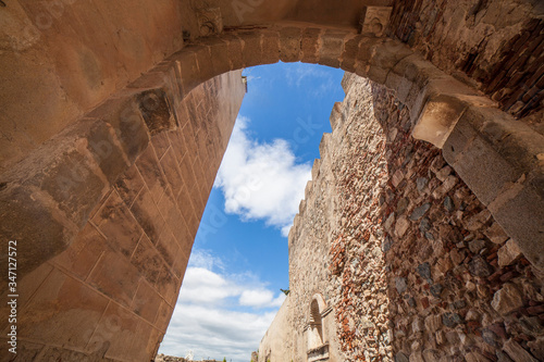 Capital Gate at Badajoz Alcazaba of Almohade Era, Extremadura, Spain photo