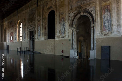 Interior of the ancient La Misericordia building in Venice