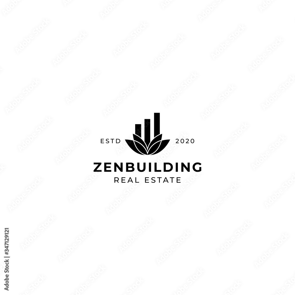 Zen Flower logo design with simple style Zen Flower logo design with simple style