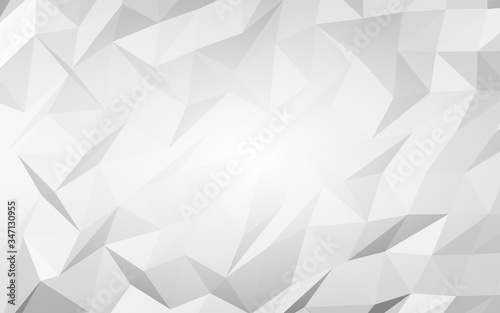White abstract background. Lowpoly backdrop. Crumpled paper. 3D illustration