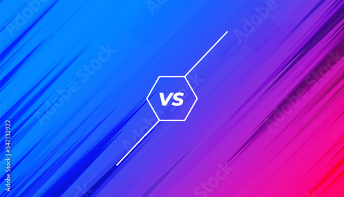 vibrant versus vs banner for competition challenge