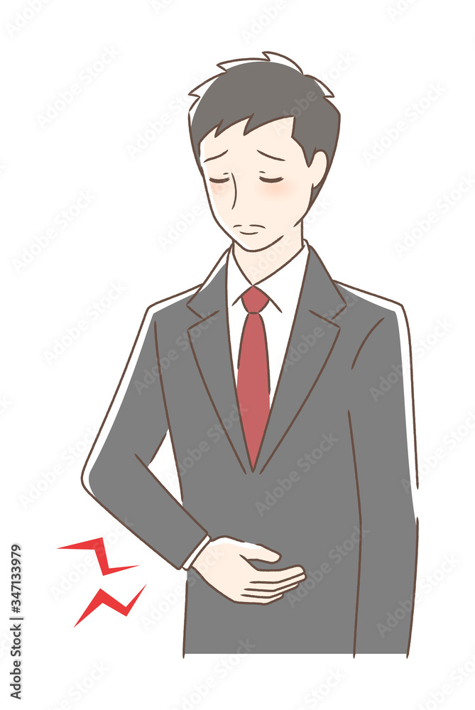 お腹が痛い男性 お腹が痛い男性