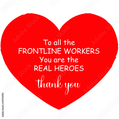 Wallpaper Mural Appreciation message for Front line workers during Coronavirus COVID-19 Pandemic vector illustration Torontodigital.ca