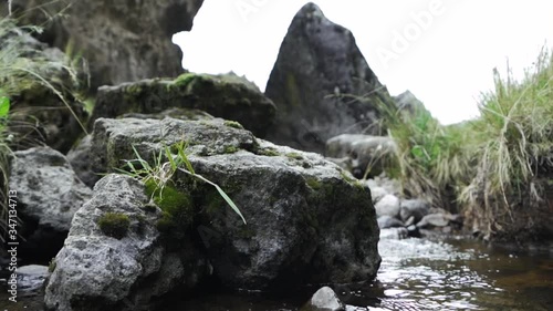 Detail of river in the Peruvian Andes