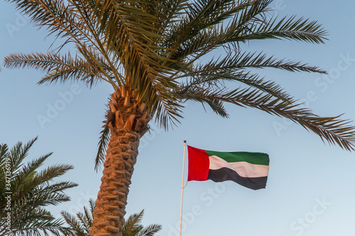 Photography UAE Flag flying