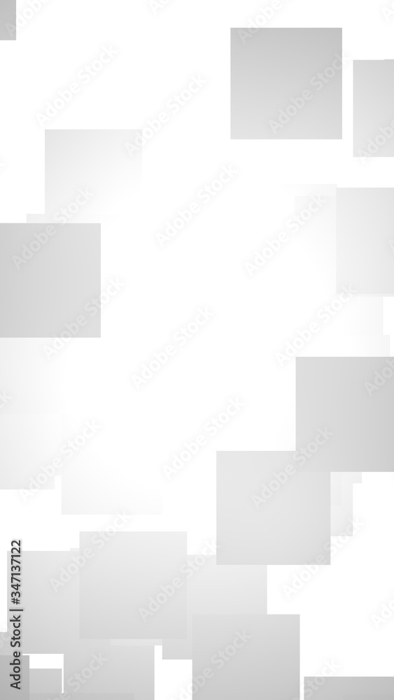 White abstract background. Misty backdrop with grey squares. 3D illustration