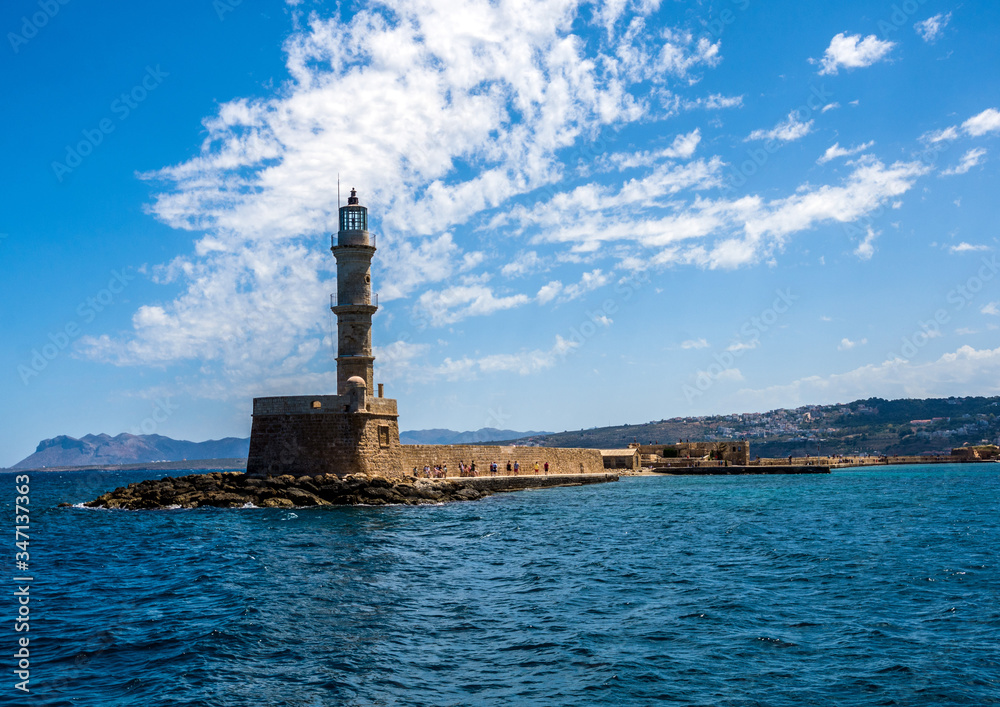 Lighthouse at Chania, Crete.