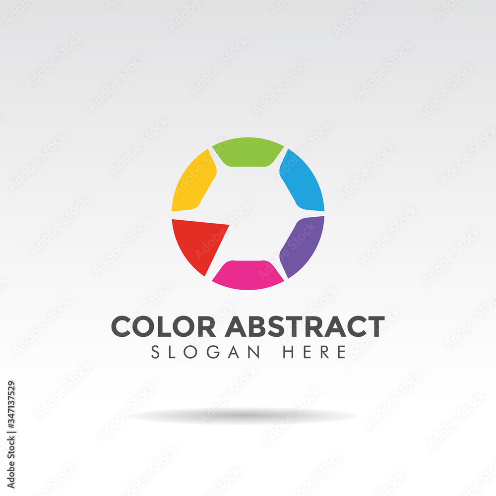 Abstract circle Color logo template design Abstract circle Color logo template design