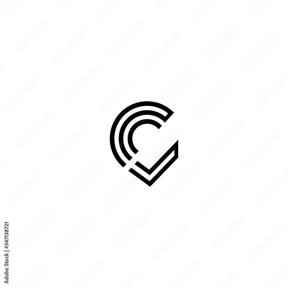 CV VC Letter Logo Design Template CV VC Letter Logo Design Template