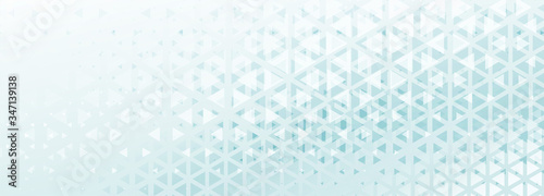 abstract triangle pattern banner with blue and white shade