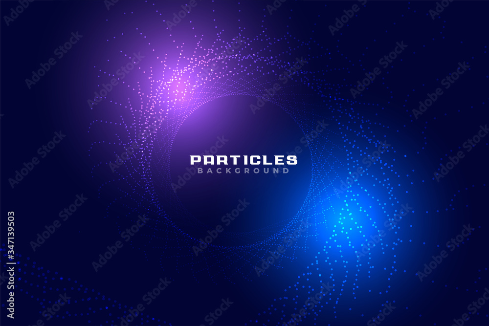 glowing abstract technology style particles background design