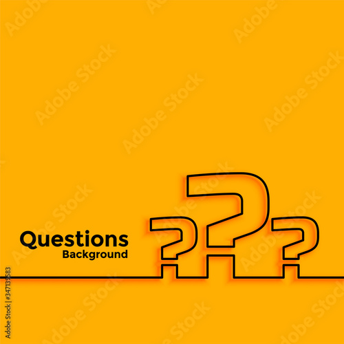question mark background with text space area