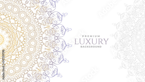 luxury white mandala decoration background template design